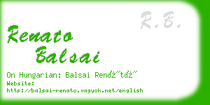 renato balsai business card